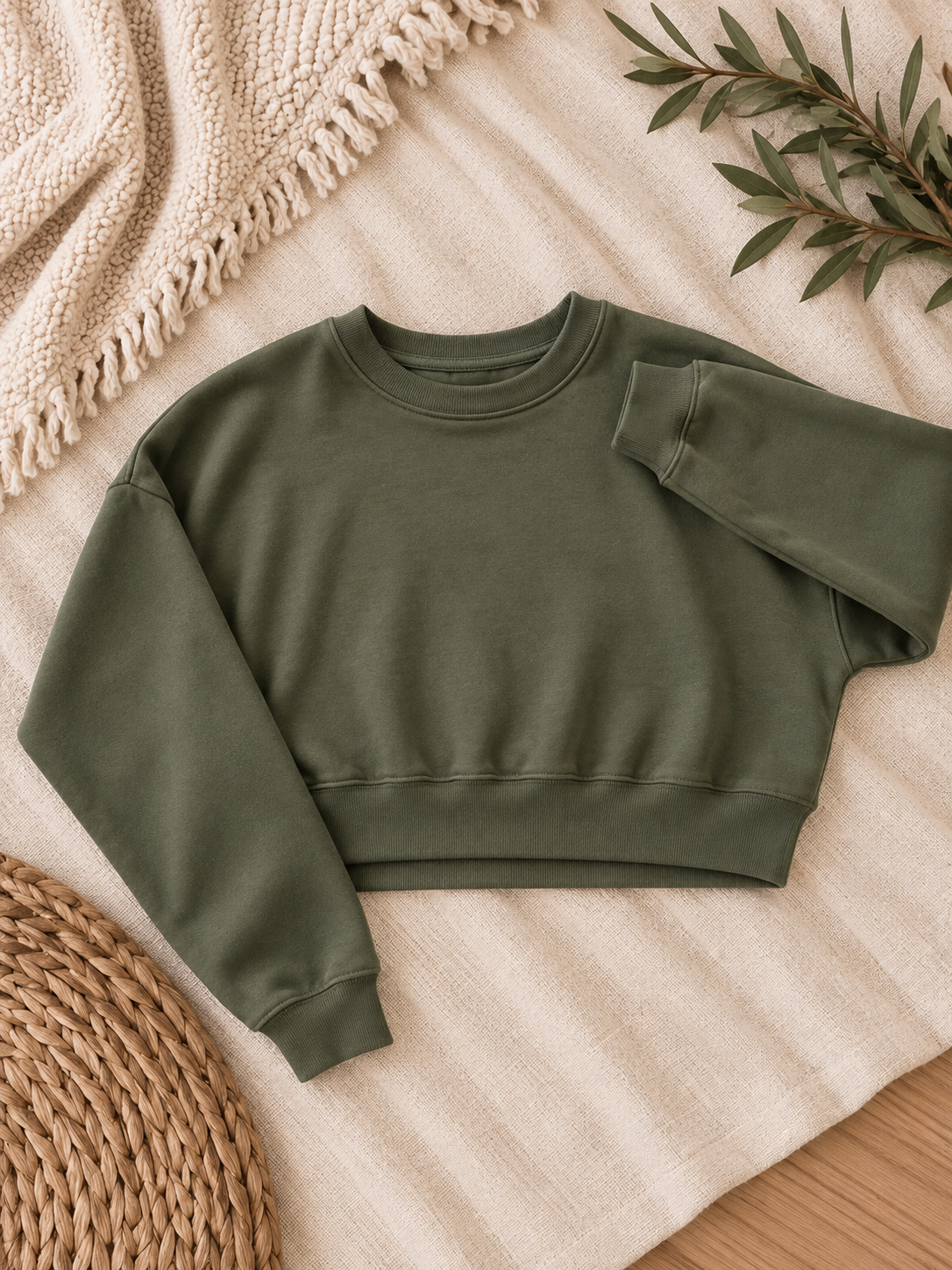 The Olive Everyday Crop Sweatshirt
